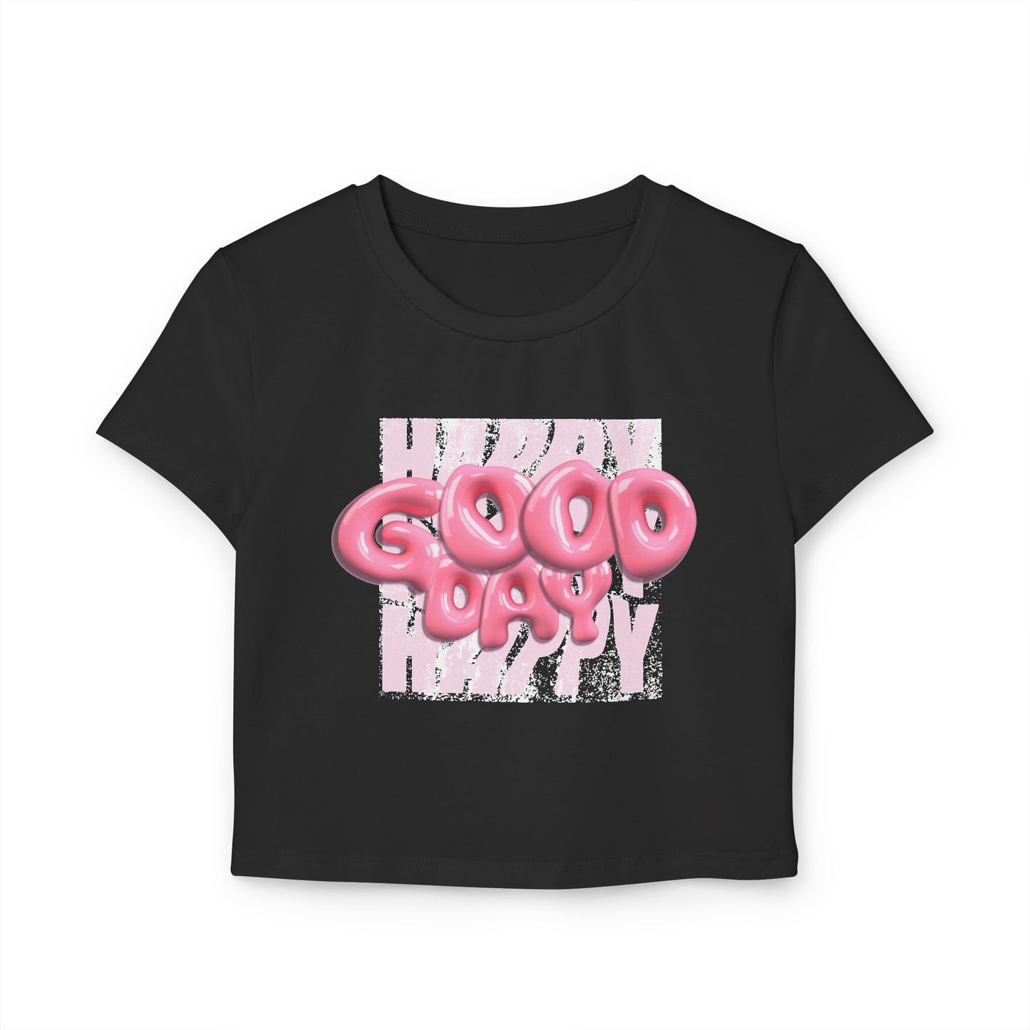 Happy Good Day-Women's Baby Tee