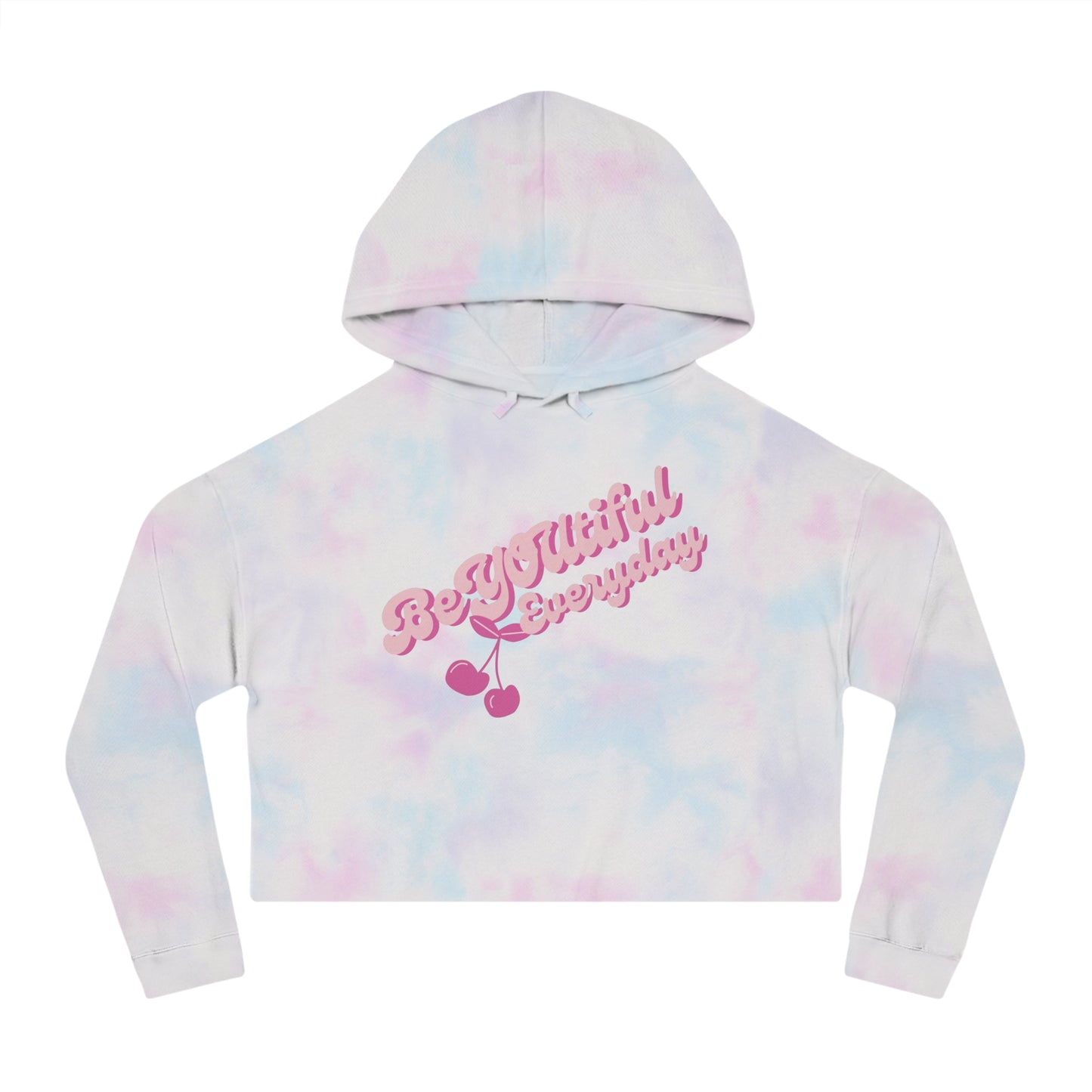 Cherry Design Women’s Cropped Hooded Sweatshirt - BeYOUtiful Everyday