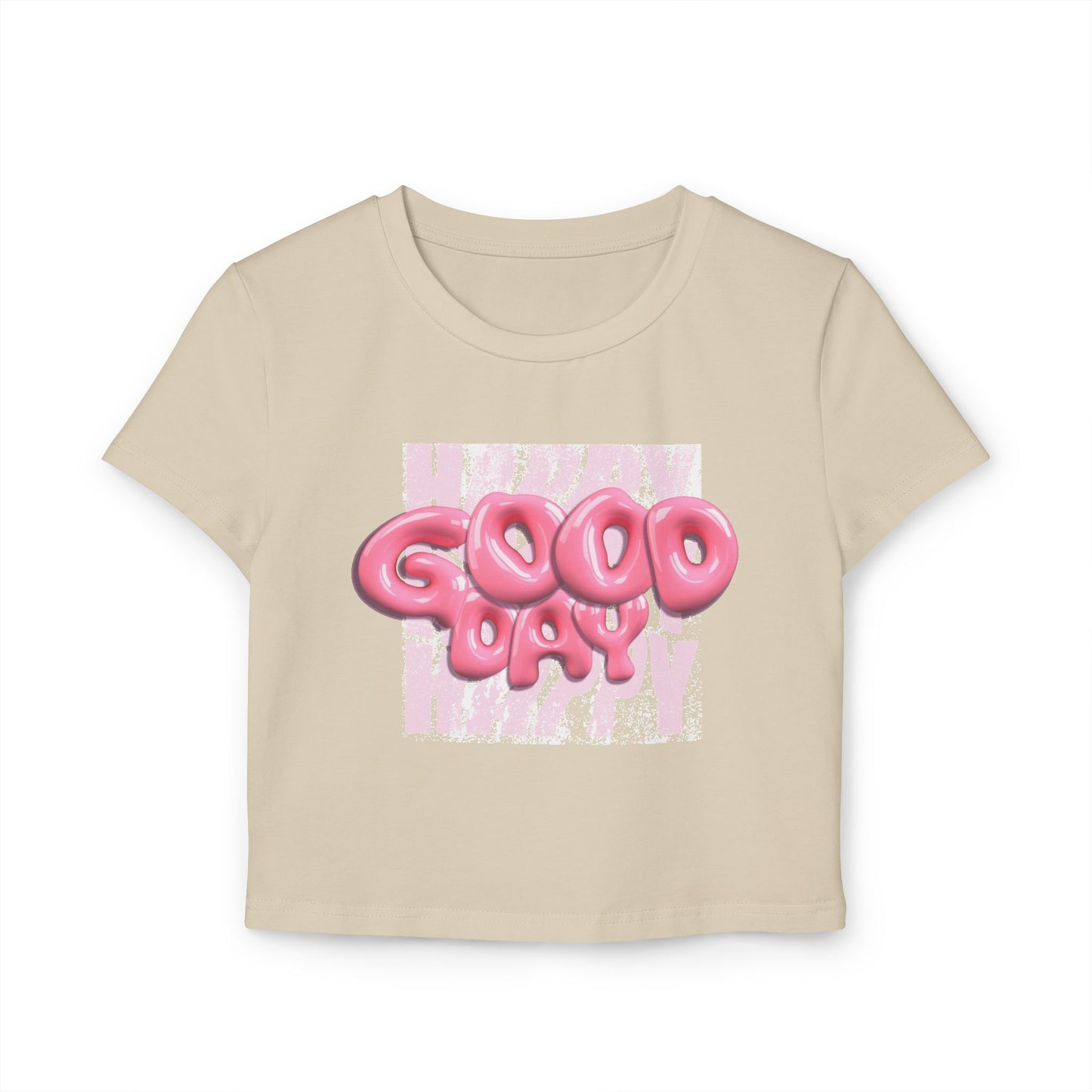 Happy Good Day-Women's Baby Tee
