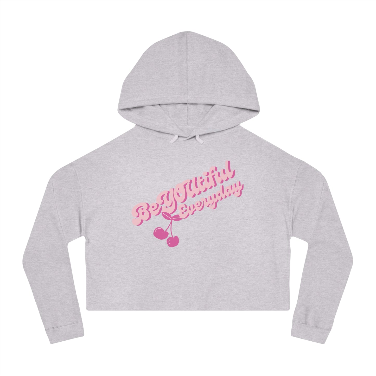 Cherry Design Women’s Cropped Hooded Sweatshirt - BeYOUtiful Everyday
