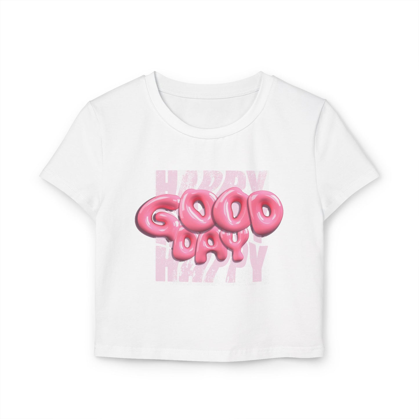 Happy Good Day-Women's Baby Tee